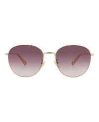 Chloé Womens Round/Oval Gold Gold Violet Fashion Designer Eyewear