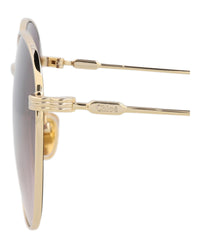Chloé Womens Round/Oval Gold Gold Violet Fashion Designer Eyewear