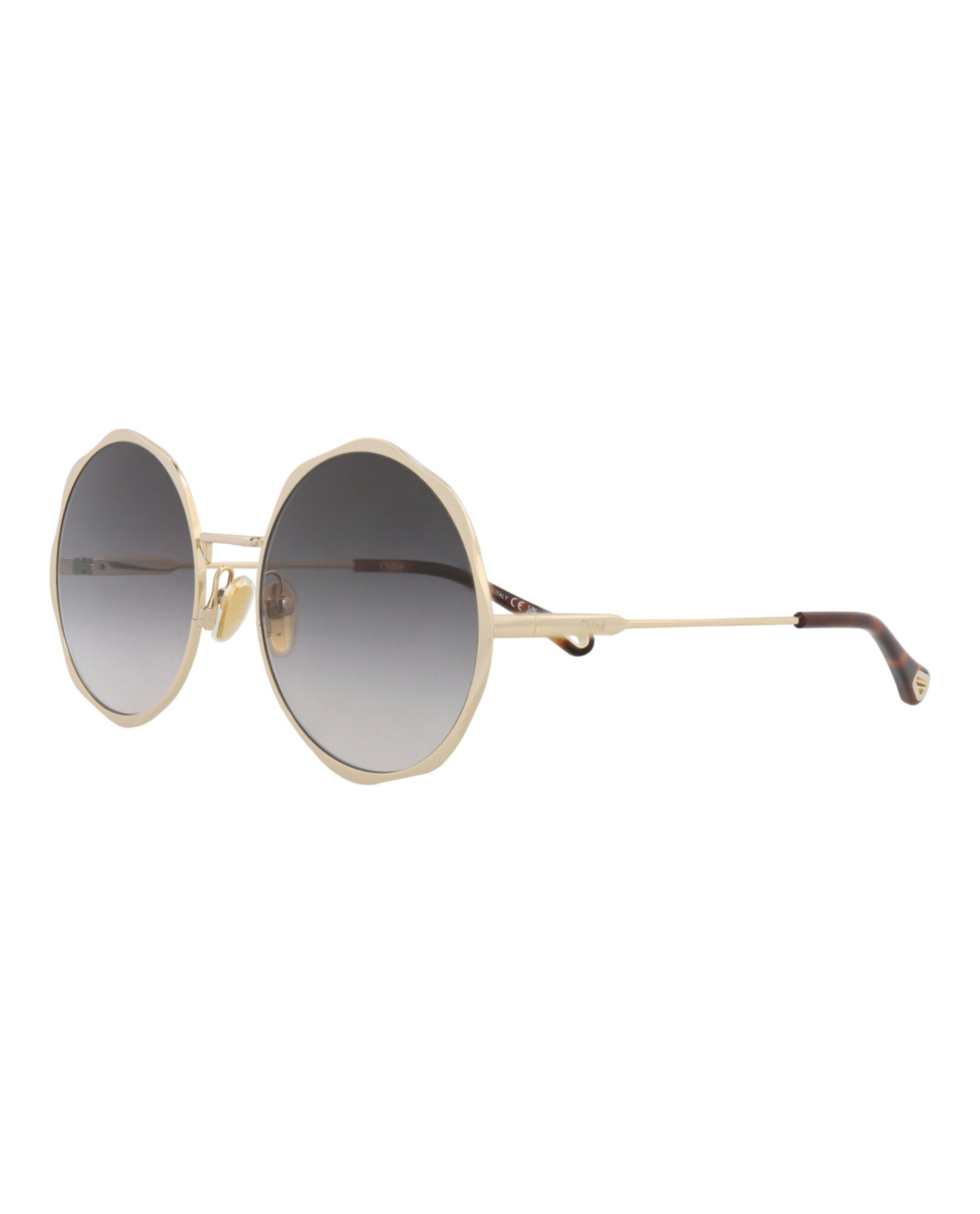 Chloé Chloé Womens Round/Oval Gold Gold Grey Fashion Designer Eyewear