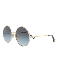 Chloé Chloé Womens Round/Oval Gold Gold Blue Fashion Designer Eyewear