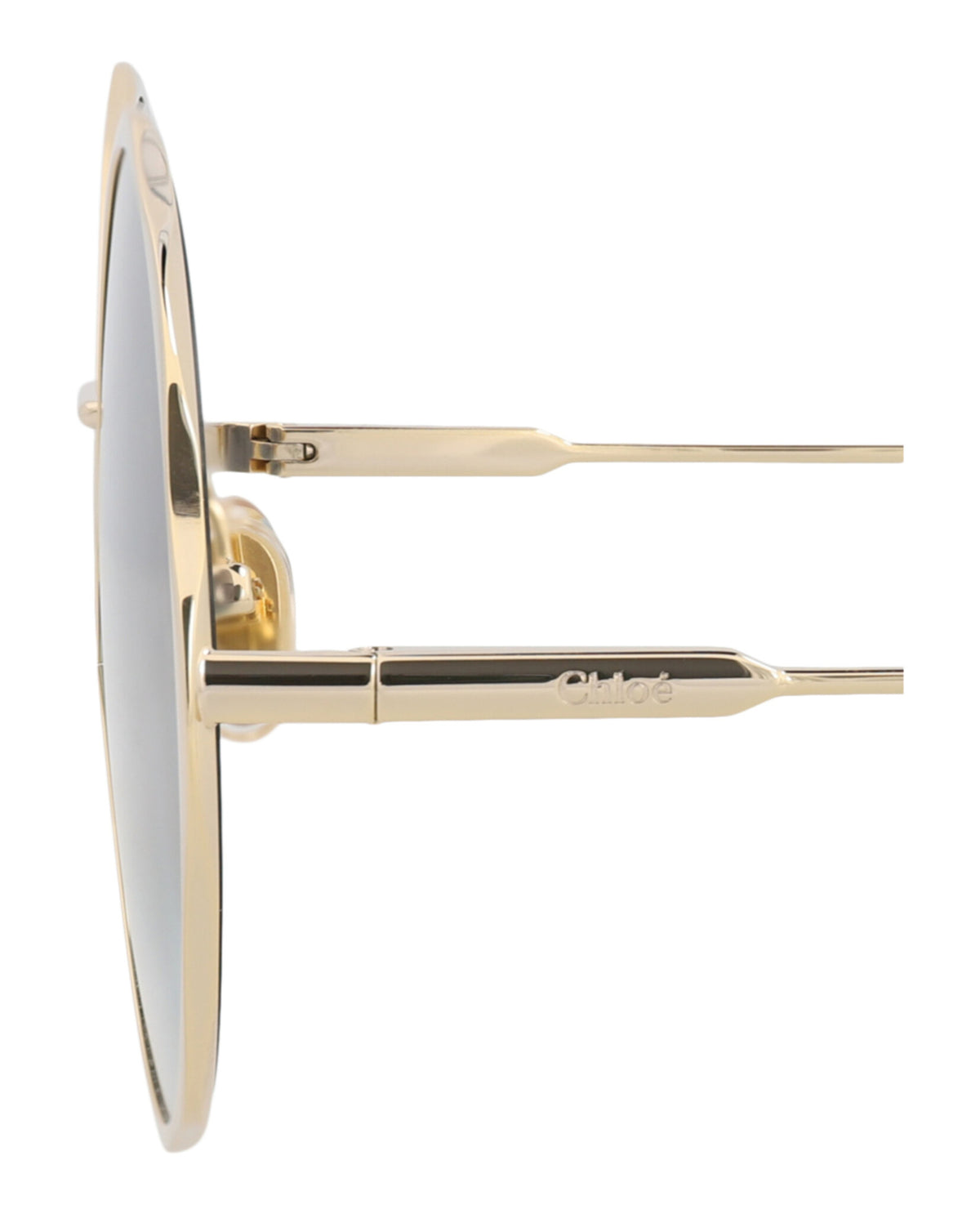 Chloé Chloé Womens Round/Oval Gold Gold Blue Fashion Designer Eyewear