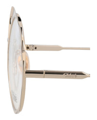 Chloé Chloé Womens Round/Oval Gold Gold Transparent Fashion Designer Eyewear