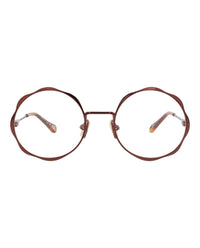 Chloé Chloé Womens Round/Oval Brown Brown Transparent Fashion Designer Eyewear
