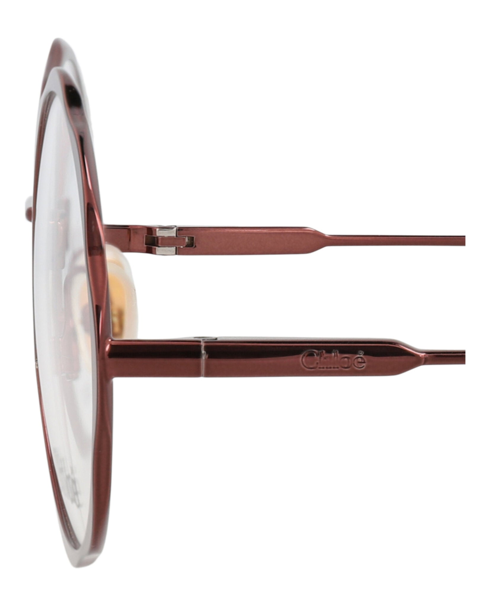 Chloé Chloé Womens Round/Oval Brown Brown Transparent Fashion Designer Eyewear