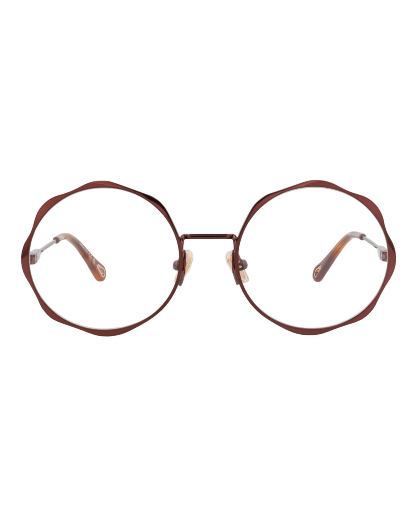Chloé Womens Round/Oval Brown Brown Transparent Fashion Designer Eyewear