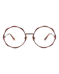 Chloé Womens Round/Oval Brown Brown Transparent Fashion Designer Eyewear
