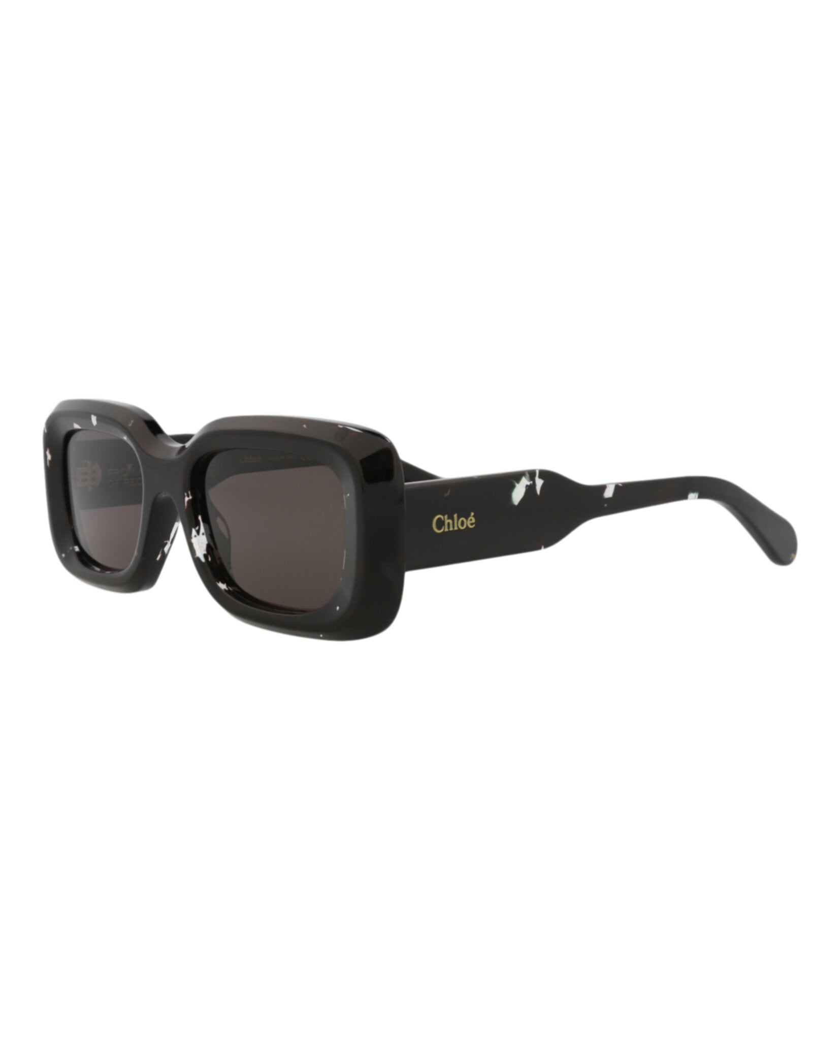 Chloé Chloé Womens Square/Rectangle Black Black Grey Fashion Designer Eyewear