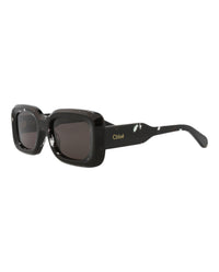Chloé Chloé Womens Square/Rectangle Black Black Grey Fashion Designer Eyewear