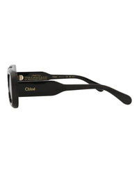Chloé Chloé Womens Square/Rectangle Black Black Grey Fashion Designer Eyewear
