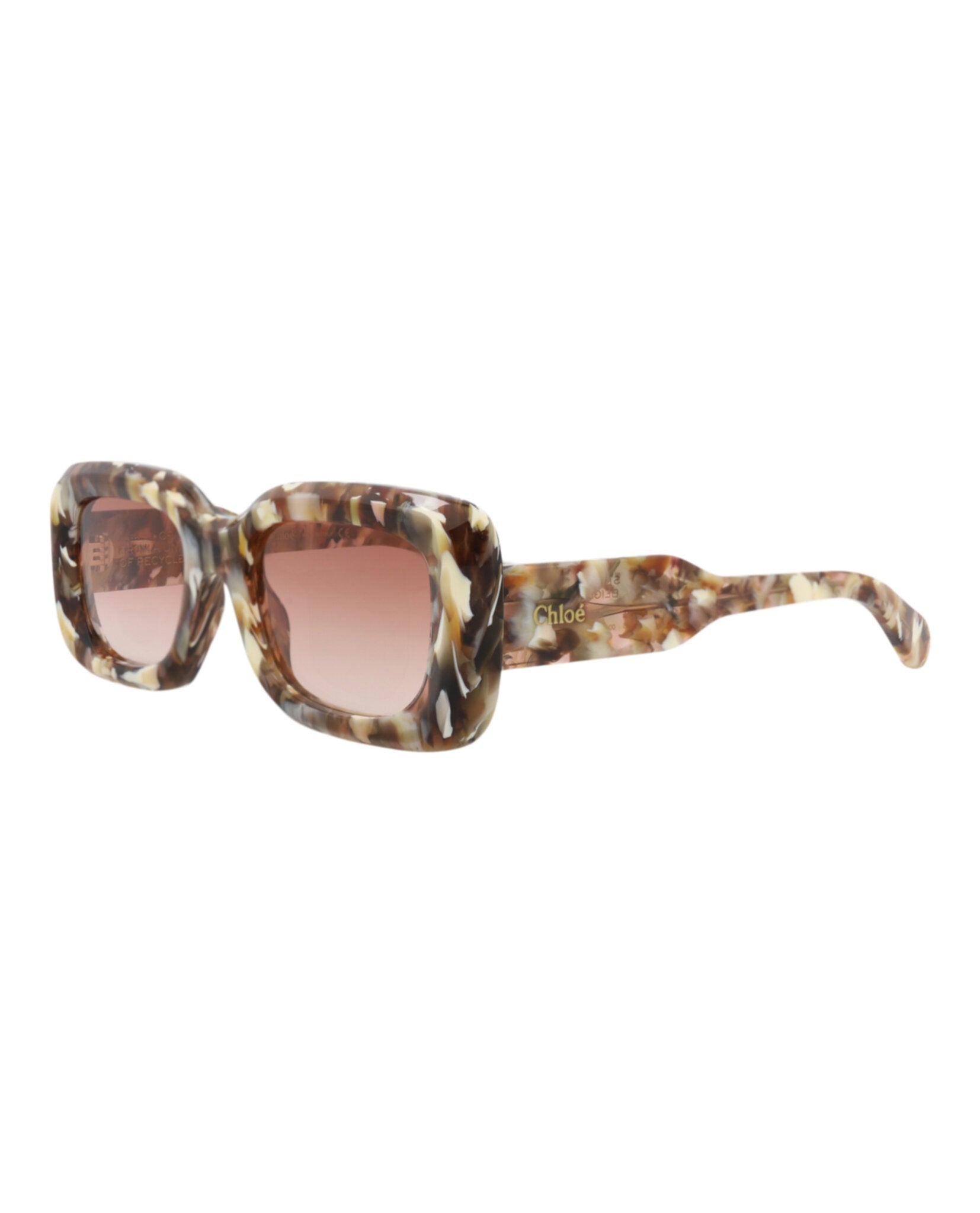 Chloé Chloé Womens Square/Rectangle Havana Havana Orange Fashion Designer Eyewear