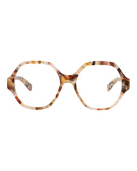 Chloé Womens Square/Rectangle Havana Havana Transparent Fashion Designer Eyewear