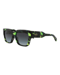 Chloé Womens Square/Rectangle Green Green Grey Fashion Designer Eyewear
