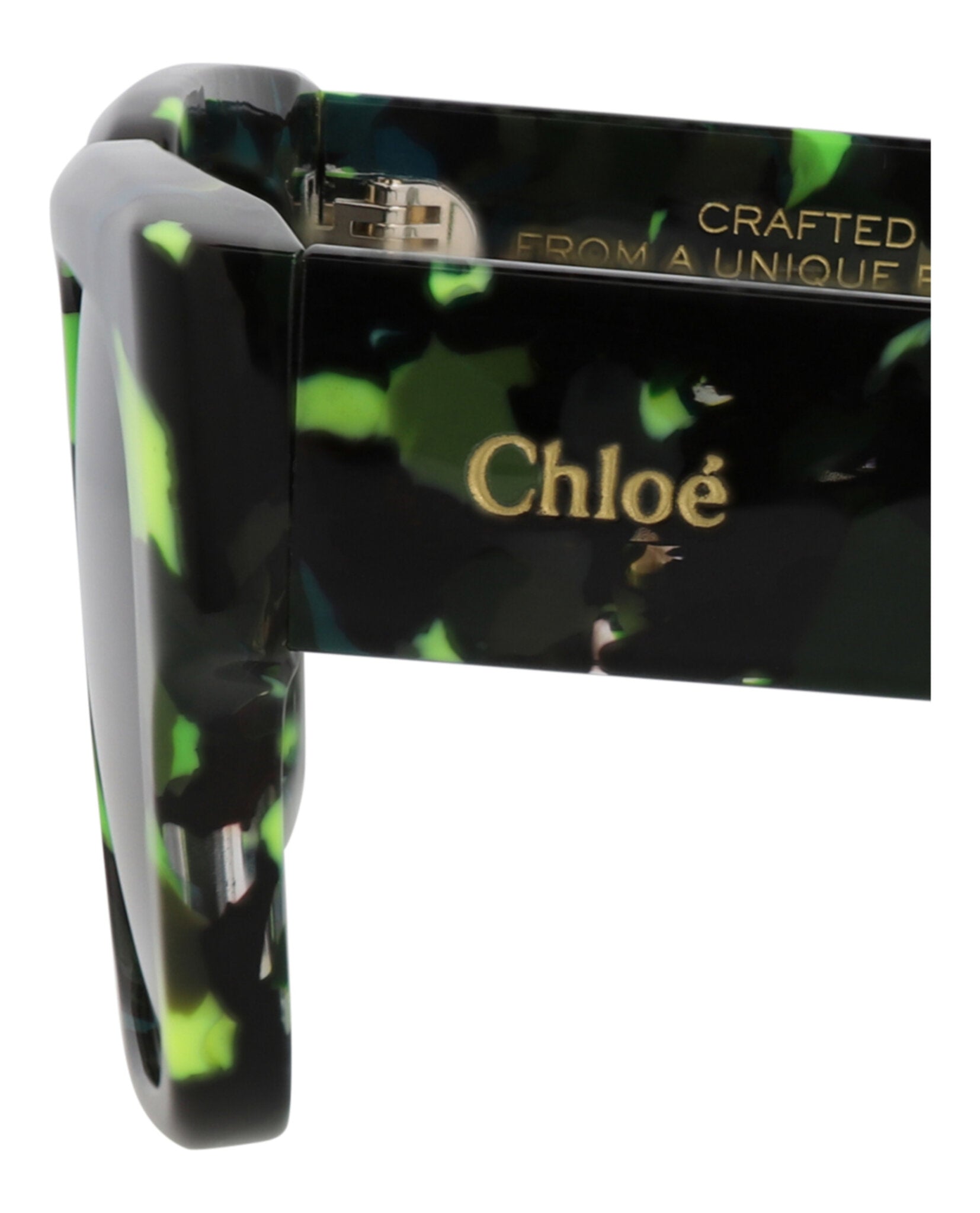 Chloé Womens Square/Rectangle Green Green Grey Fashion Designer Eyewear