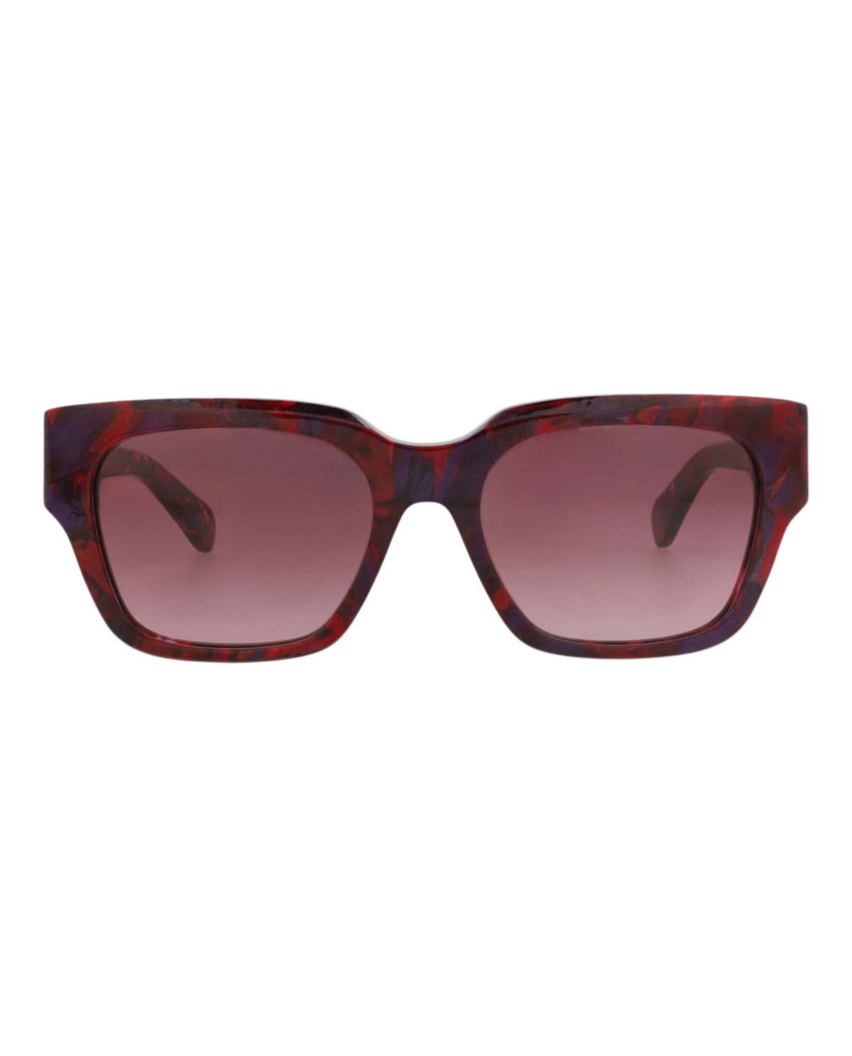 Chloé Womens Square/Rectangle Burgundy Burgundy Violet Fashion Designer Eyewear