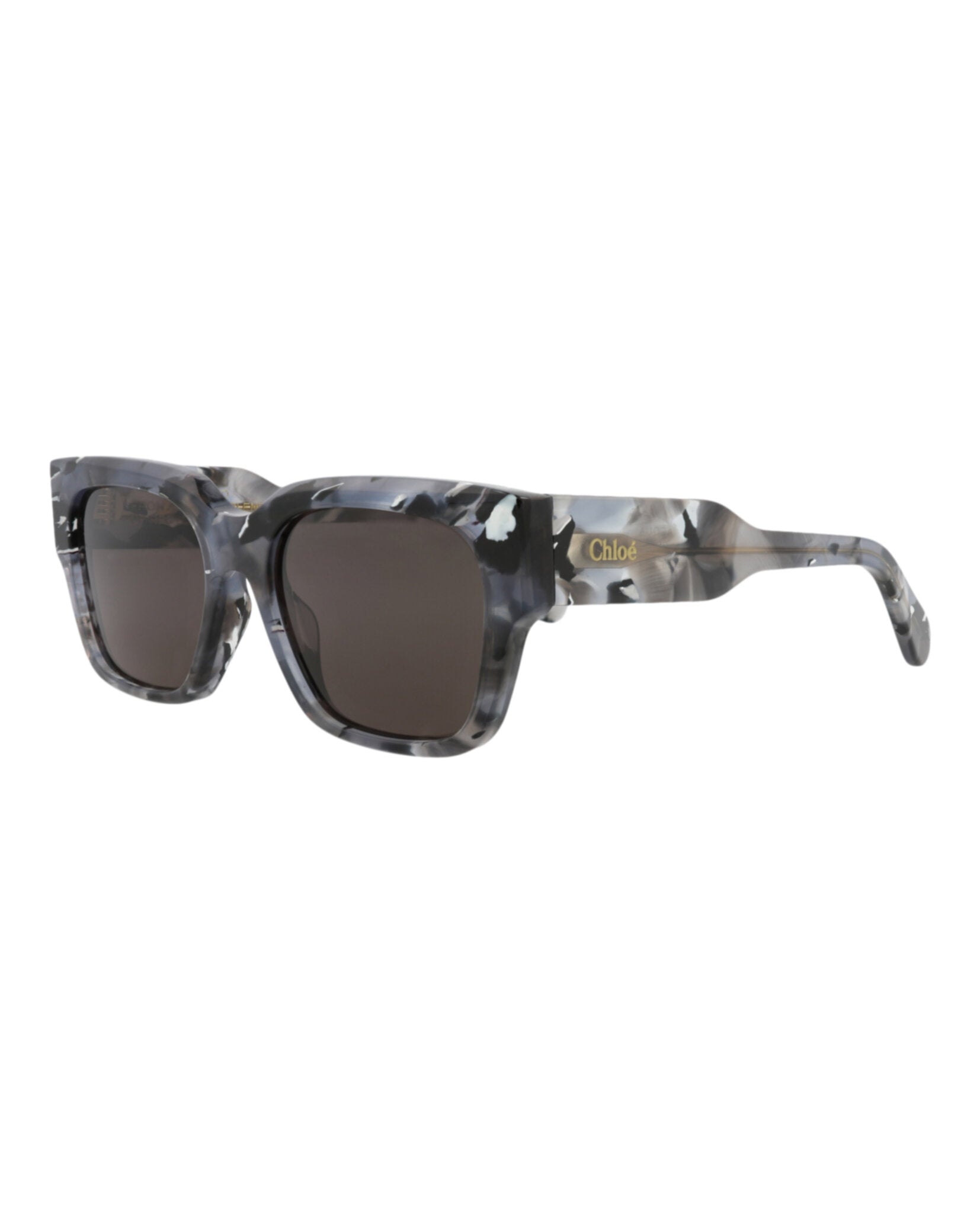 Chloé Womens Square/Rectangle Grey Grey Grey Fashion Designer Eyewear