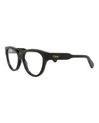 Chloé Womens Cat Eye Black Black Transparent Fashion Designer Eyewear