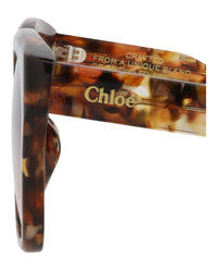 Chloé Womens Square/Rectangle Havana Havana Violet Fashion Designer Eyewear