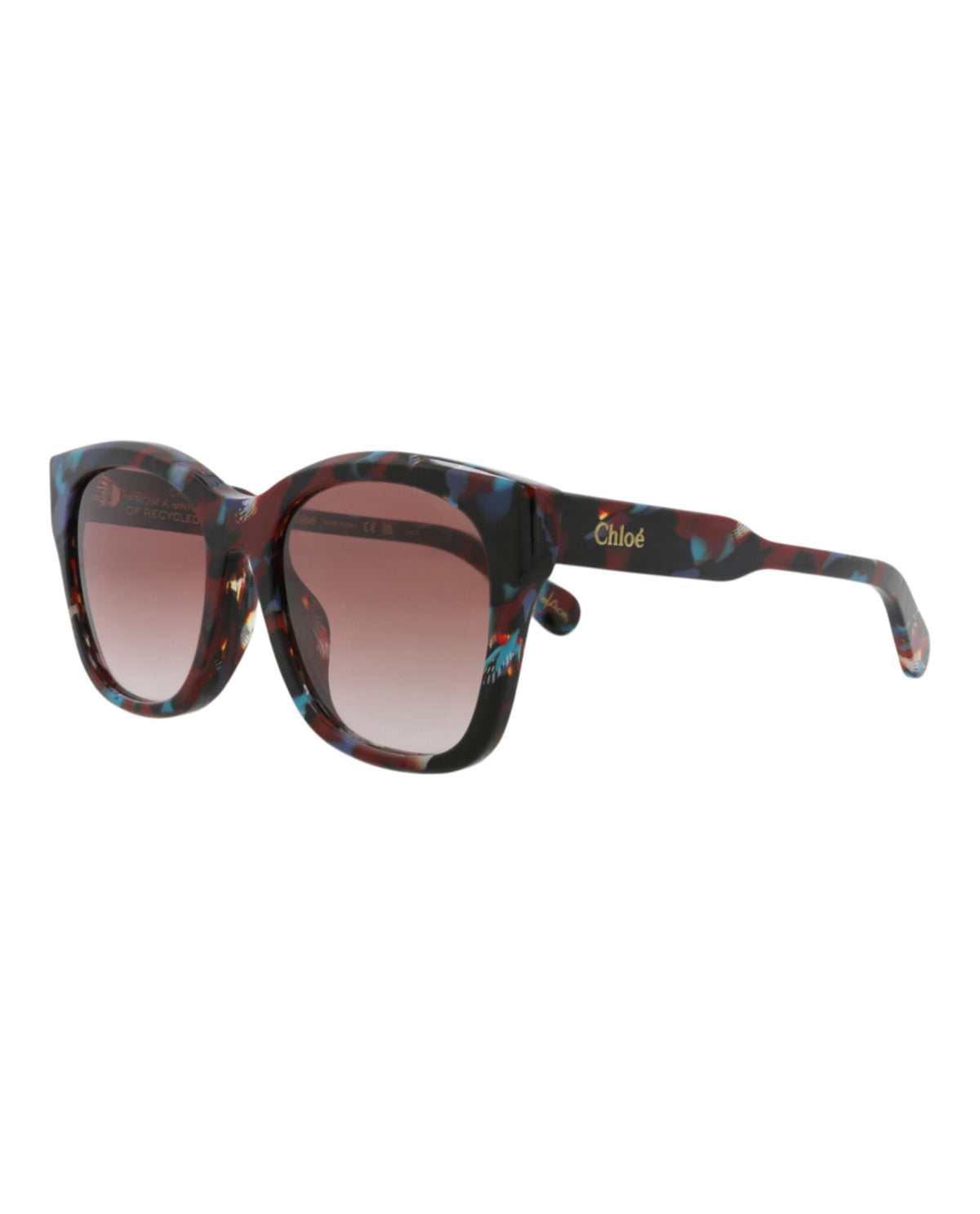 Chloé Chloé Womens Square/Rectangle Havana Havana Red Fashion Designer Eyewear