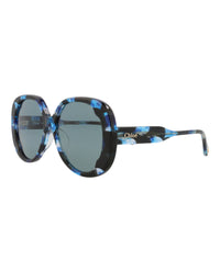 Chloé Chloé Womens Round/Oval Havana Havana Blue Fashion Designer Eyewear