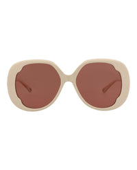 Chloé Womens Round/Oval Ivory Ivory Brown Fashion Designer Eyewear