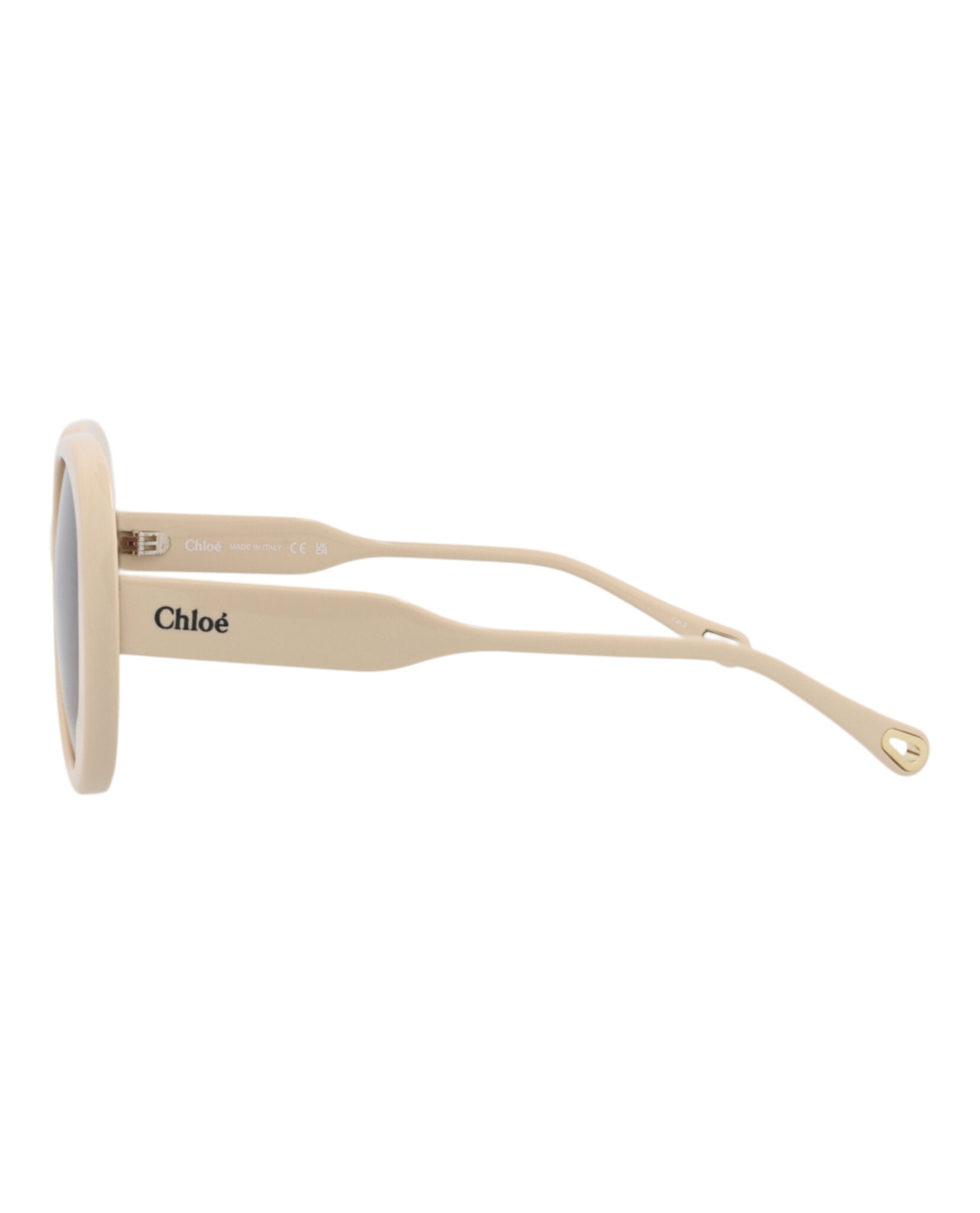 Chloé Womens Round/Oval Ivory Ivory Brown Fashion Designer Eyewear