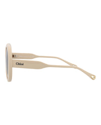 Chloé Womens Round/Oval Ivory Ivory Brown Fashion Designer Eyewear