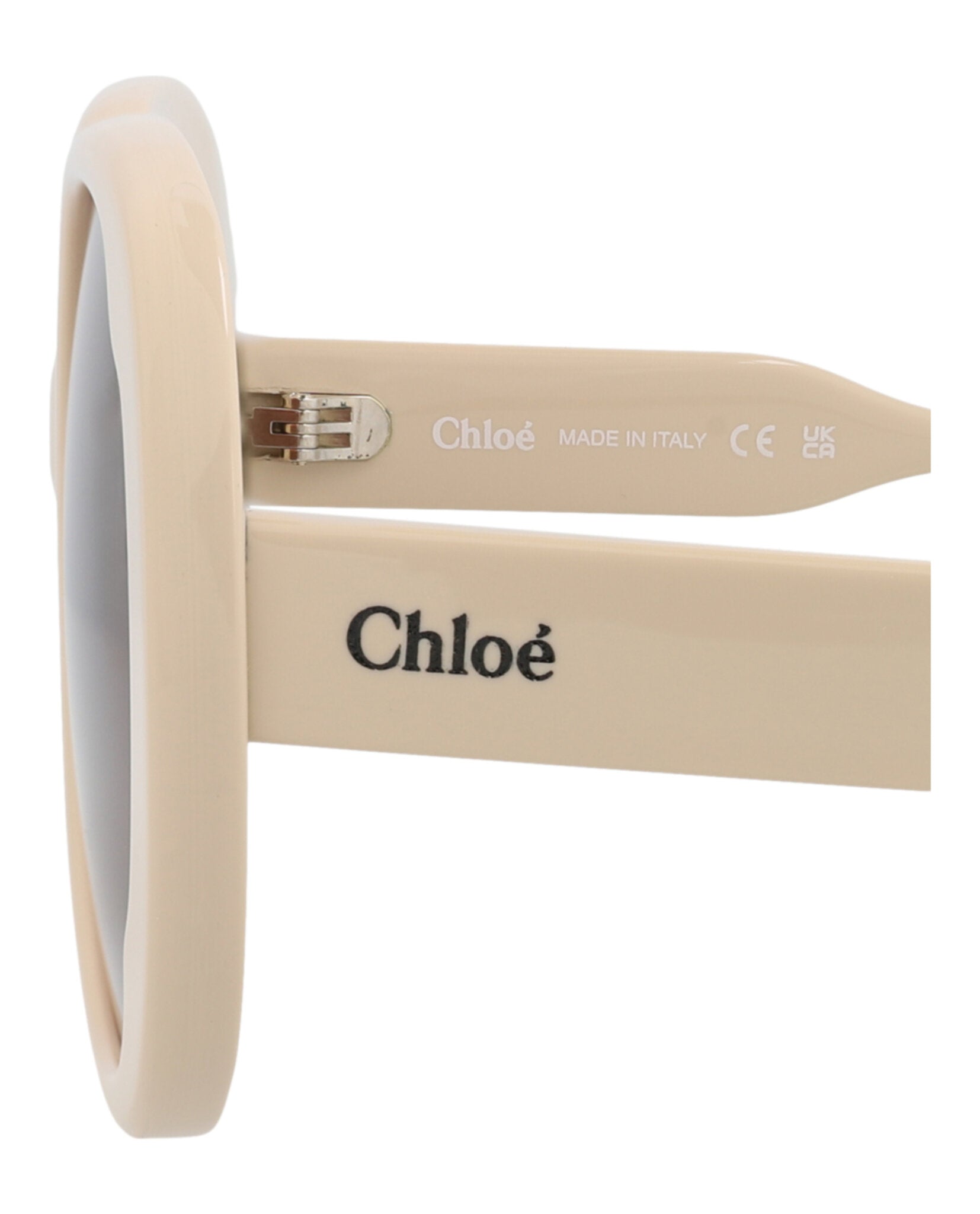 Chloé Womens Round/Oval Ivory Ivory Brown Fashion Designer Eyewear