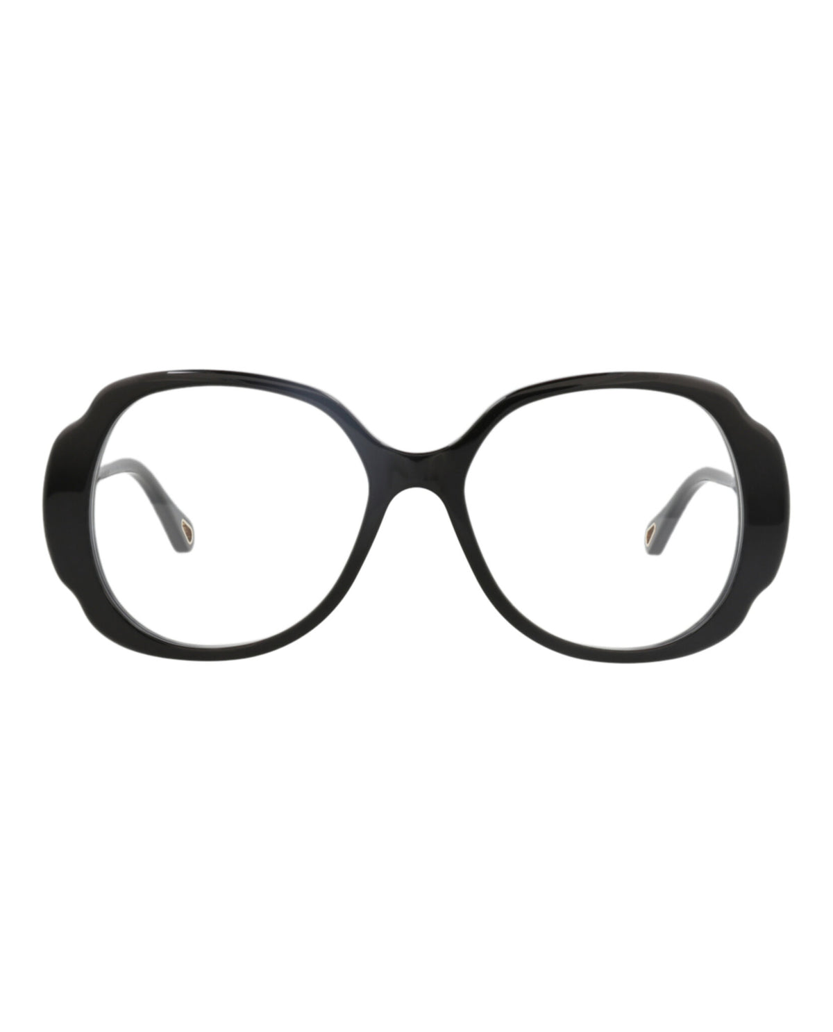 Chloé Womens Round/Oval Black Black Transparent Fashion Designer Eyewear