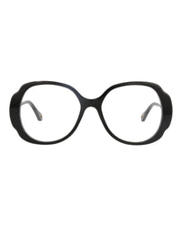 Chloé Womens Round/Oval Black Black Transparent Fashion Designer Eyewear