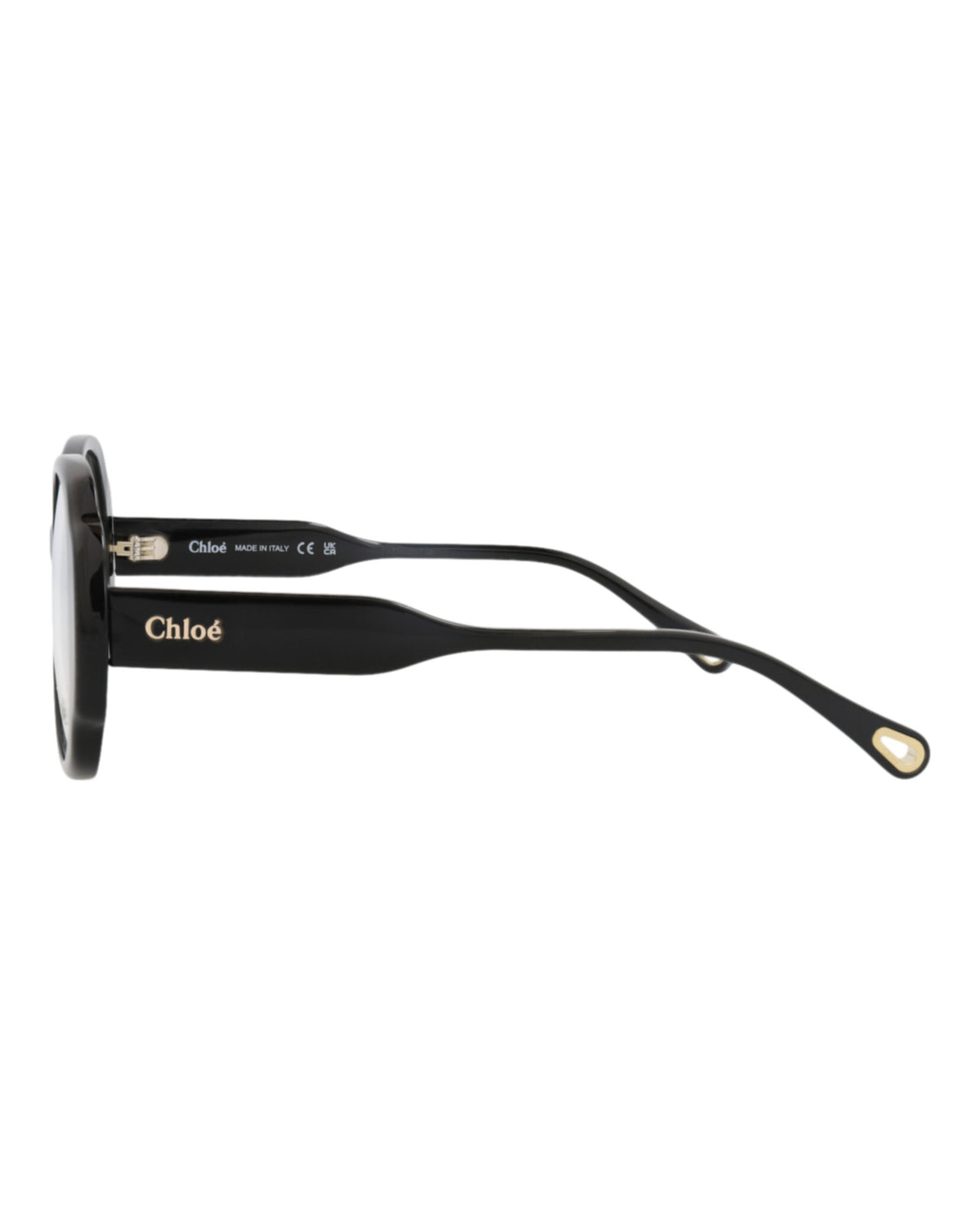 Chloé Womens Round/Oval Black Black Transparent Fashion Designer Eyewear