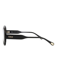 Chloé Womens Round/Oval Black Black Transparent Fashion Designer Eyewear