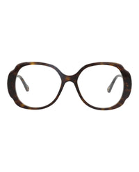 Chloé Womens Round/Oval Havana Havana Transparent Fashion Designer Eyewear