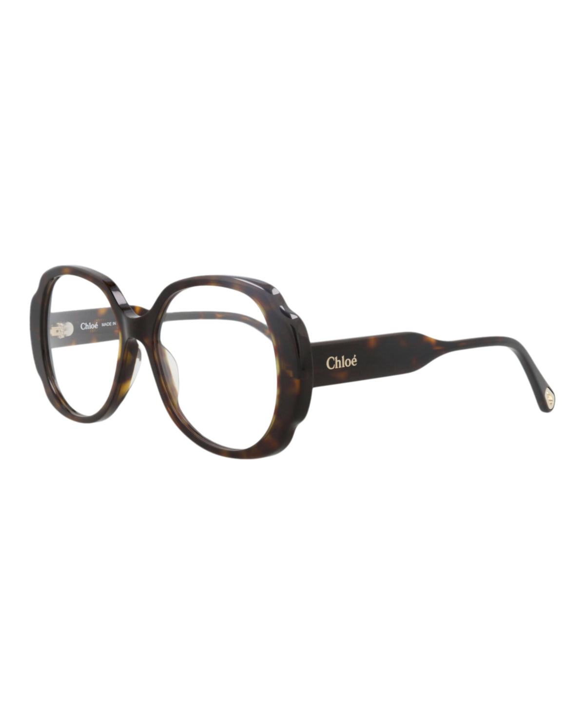 Chloé Womens Round/Oval Havana Havana Transparent Fashion Designer Eyewear