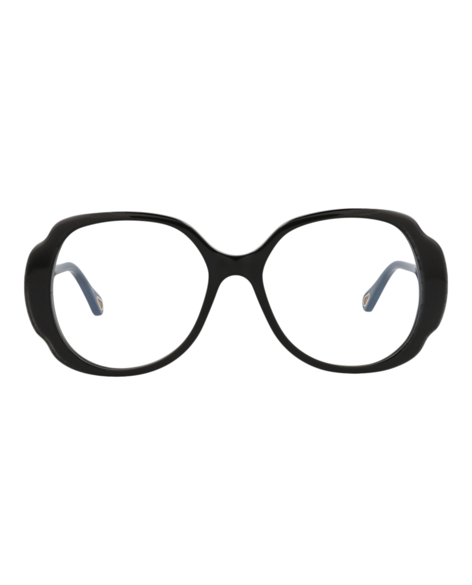 Chloé Chloé Womens Round/Oval Black Black Transparent Fashion Designer Eyewear