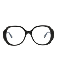 Chloé Chloé Womens Round/Oval Black Black Transparent Fashion Designer Eyewear