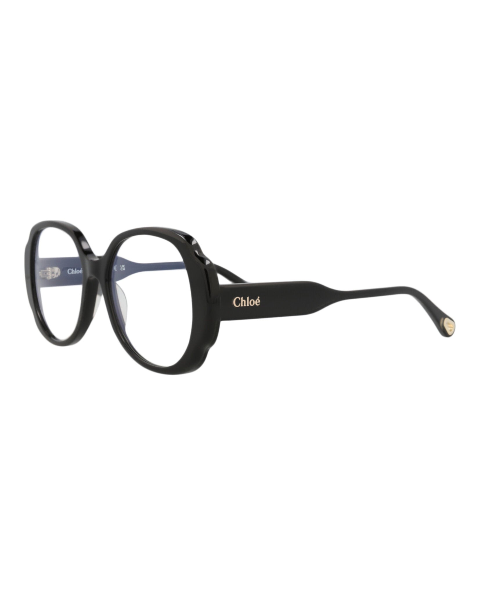 Chloé Chloé Womens Round/Oval Black Black Transparent Fashion Designer Eyewear