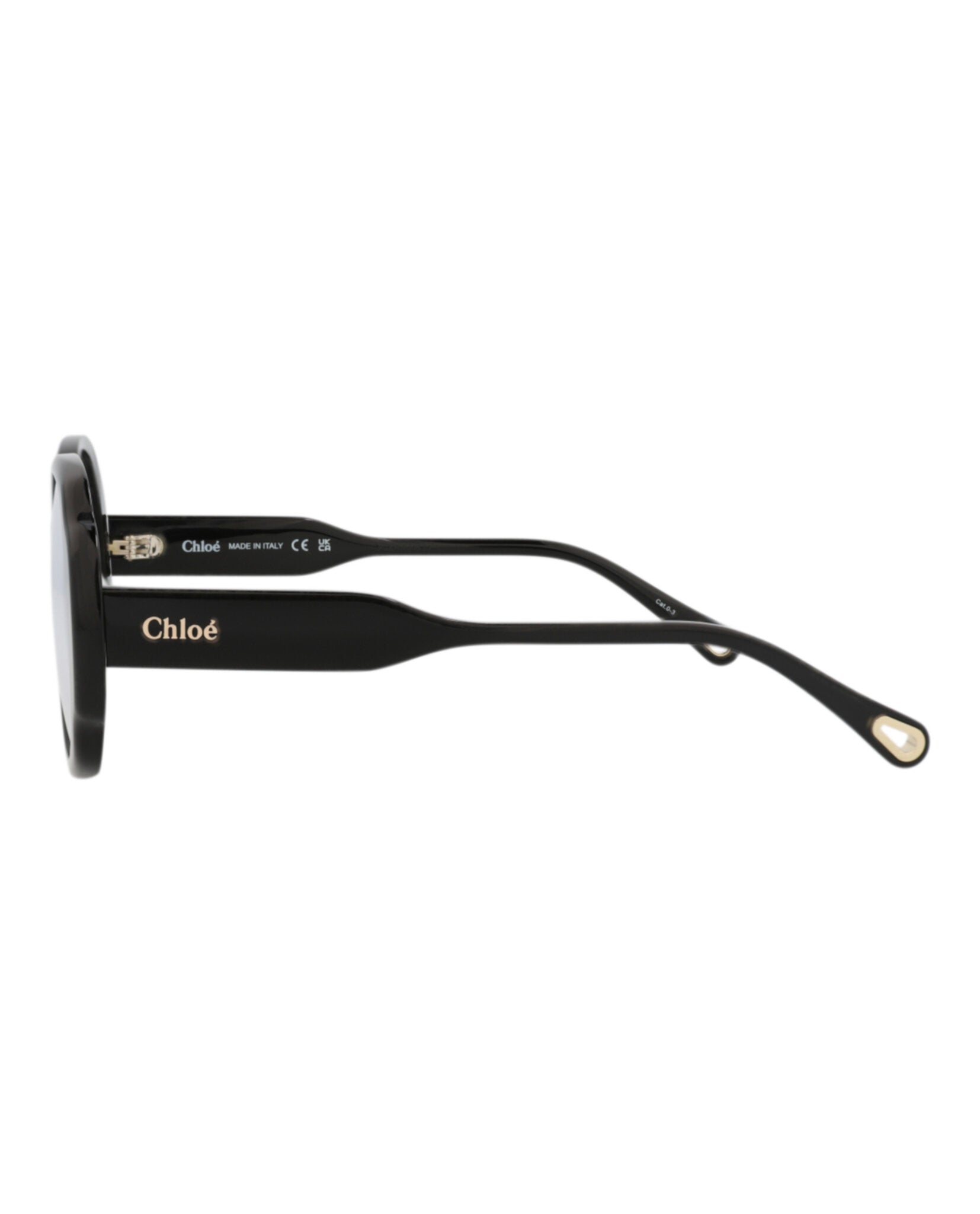 Chloé Chloé Womens Round/Oval Black Black Transparent Fashion Designer Eyewear