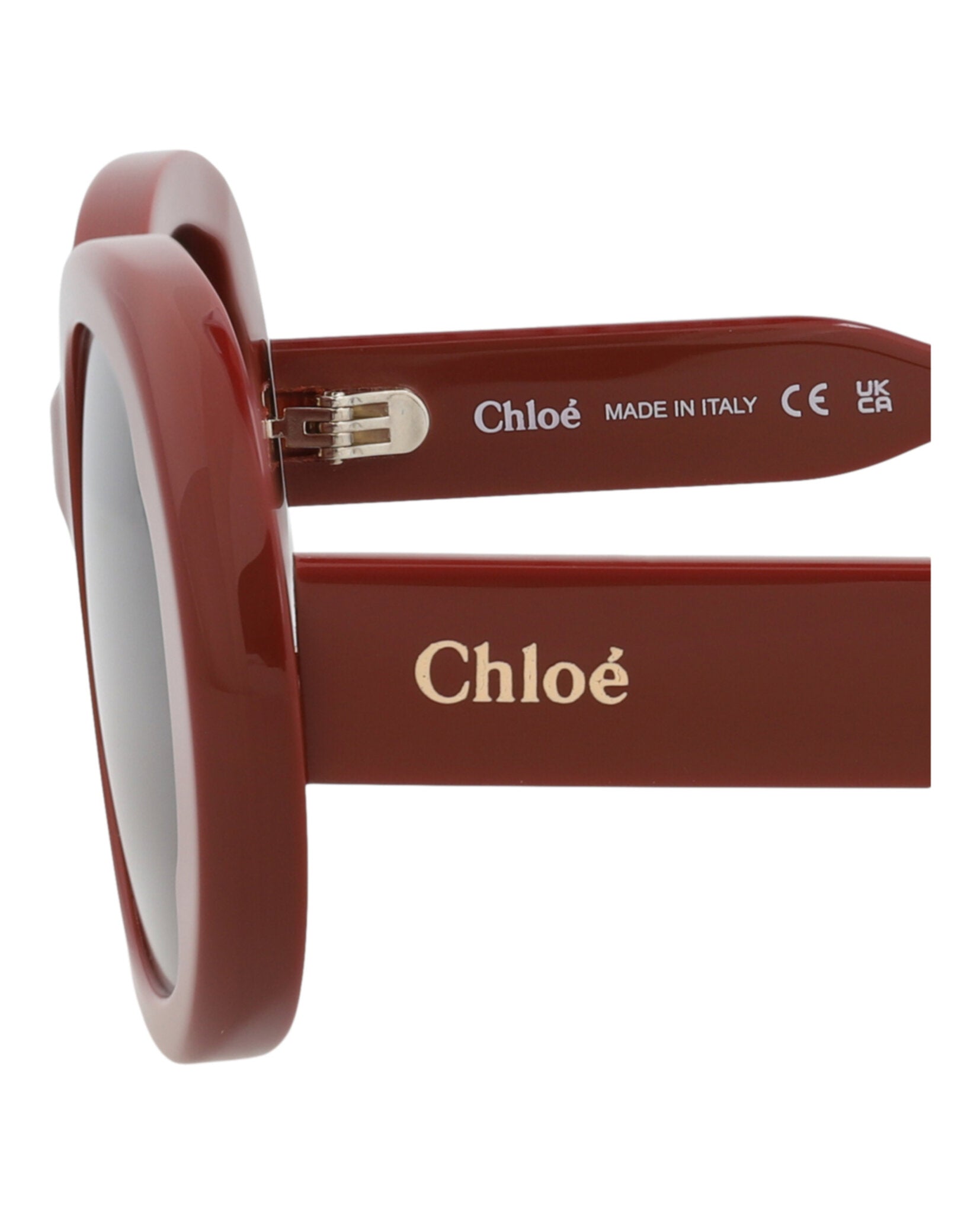 Chloé Womens Round/Oval Burgundy Burgundy Violet Fashion Designer Eyewear