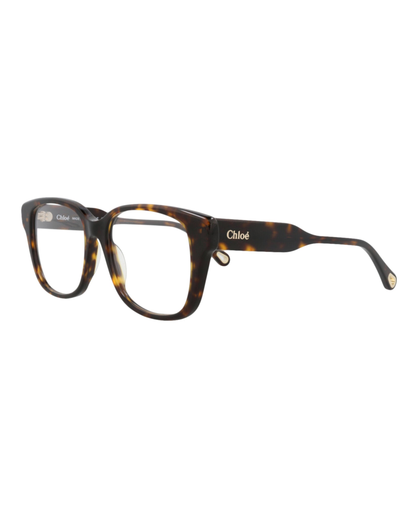 Chloé Womens Square/Rectangle Havana Havana Transparent Fashion Designer Eyewear