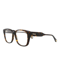 Chloé Womens Square/Rectangle Havana Havana Transparent Fashion Designer Eyewear