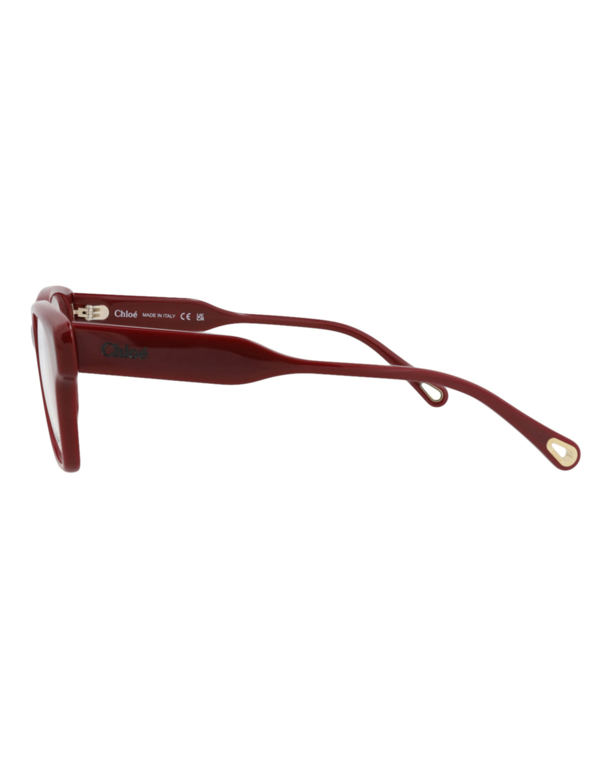 Chloé Womens Cat Eye Burgundy Burgundy Transparent Fashion Designer Eyewear