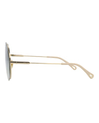 Chloé Chloé Womens Round/Oval Gold Gold Green Fashion Designer Eyewear