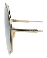 Chloé Chloé Womens Round/Oval Gold Gold Green Fashion Designer Eyewear