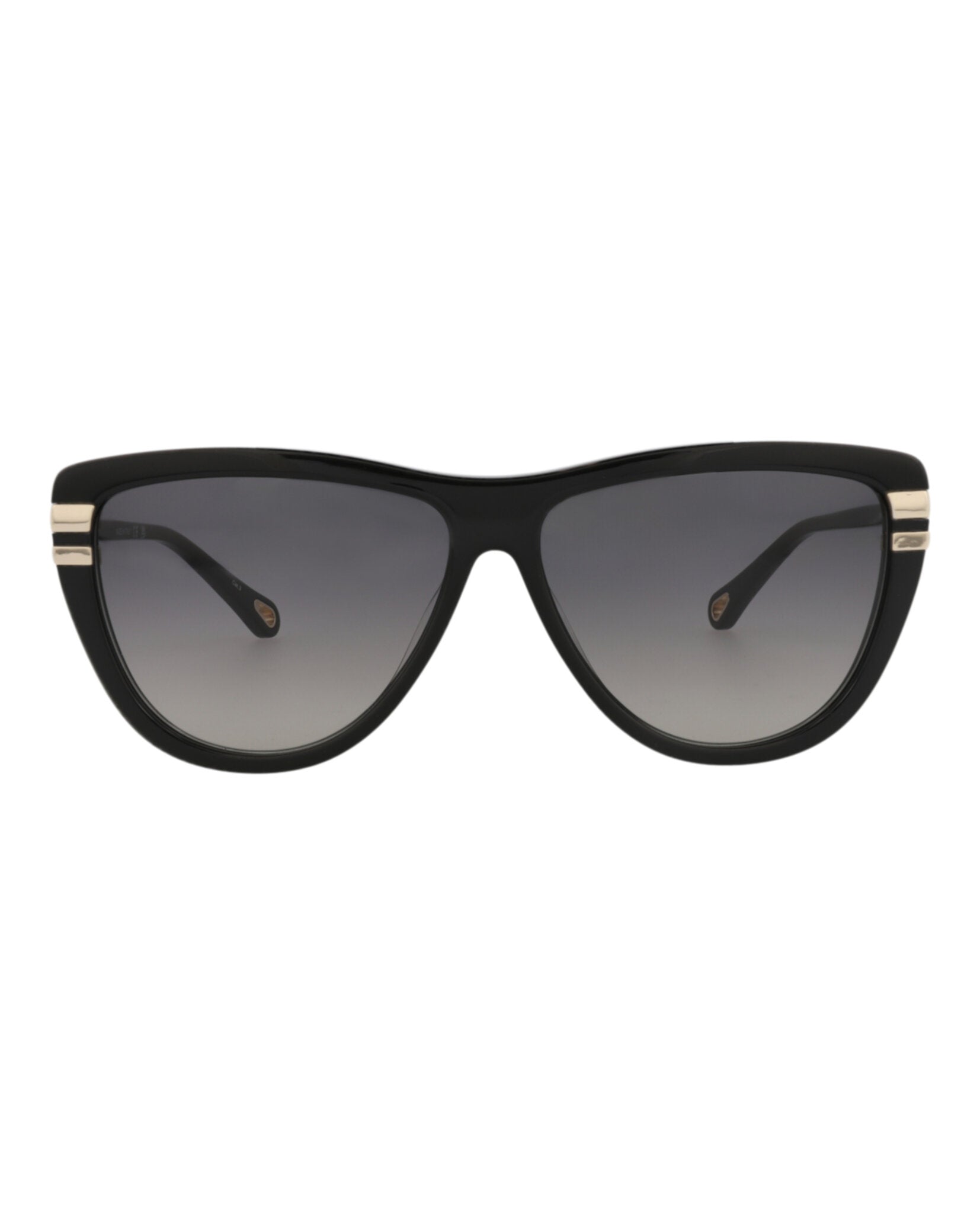 Chloé Womens Square/Rectangle Black Black Grey Fashion Designer Eyewear
