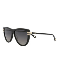 Chloé Womens Square/Rectangle Black Black Grey Fashion Designer Eyewear