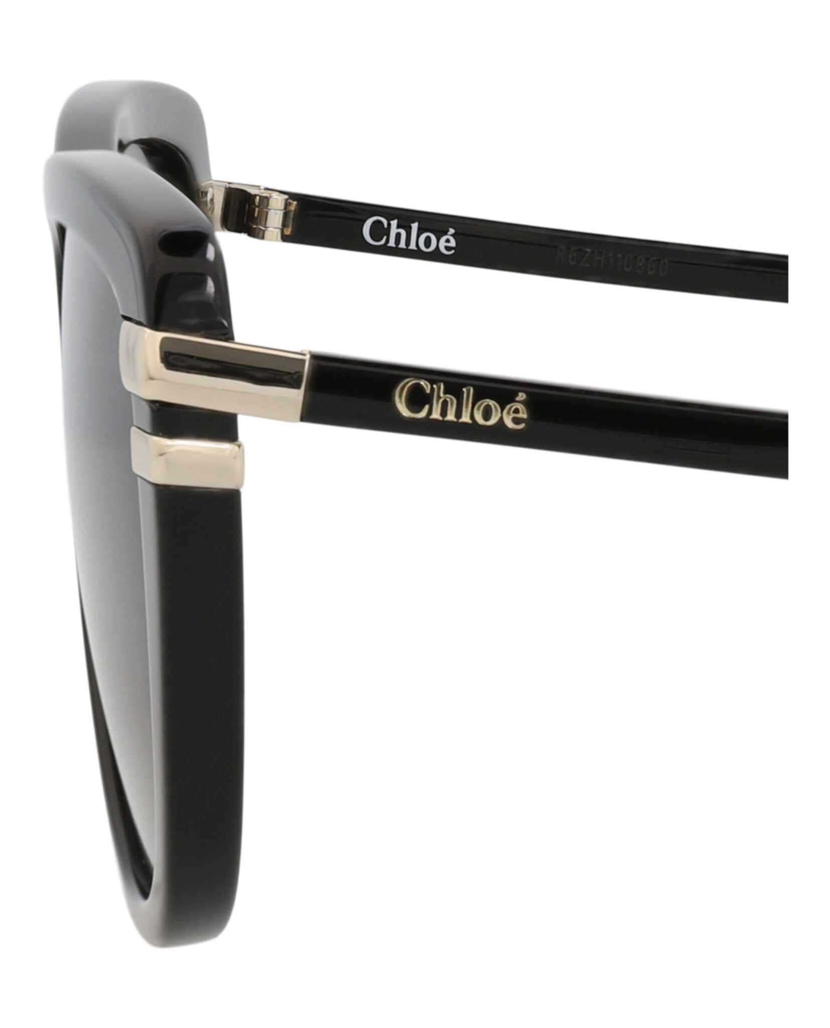 Chloé Womens Square/Rectangle Black Black Grey Fashion Designer Eyewear