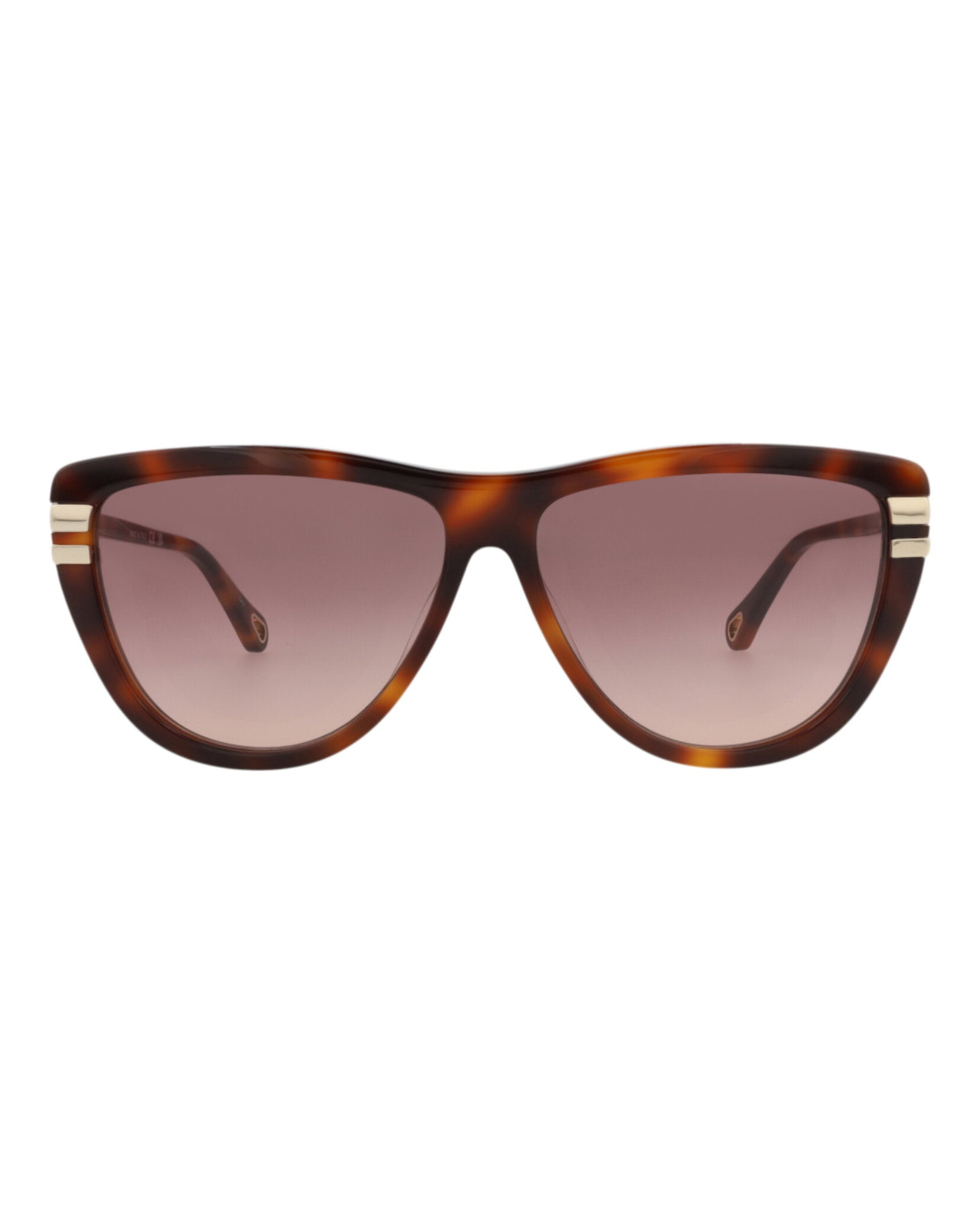 Chloé Womens Square/Rectangle Havana Havana Red Fashion Designer Eyewear