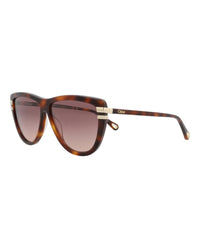 Chloé Womens Square/Rectangle Havana Havana Red Fashion Designer Eyewear