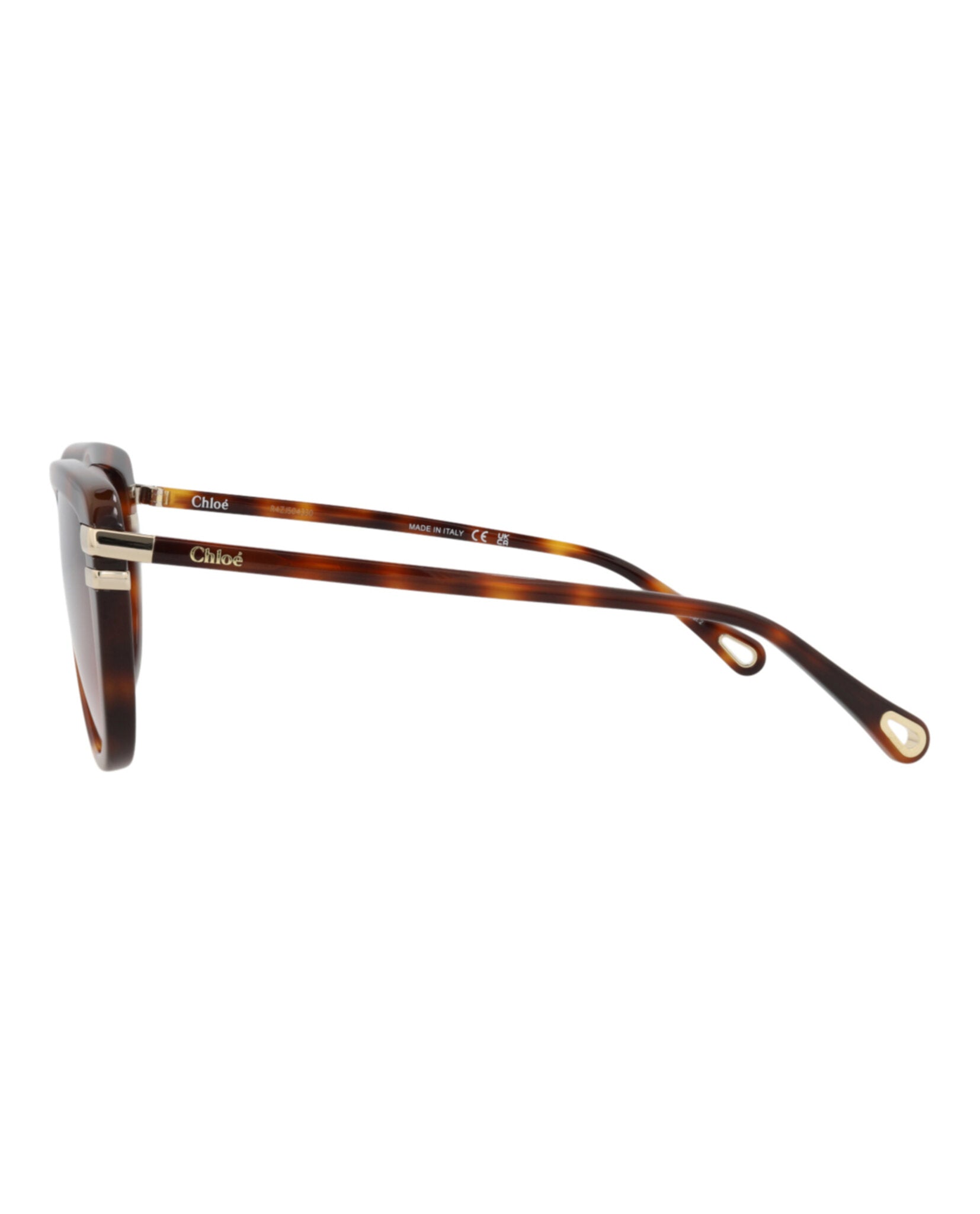 Chloé Womens Square/Rectangle Havana Havana Red Fashion Designer Eyewear