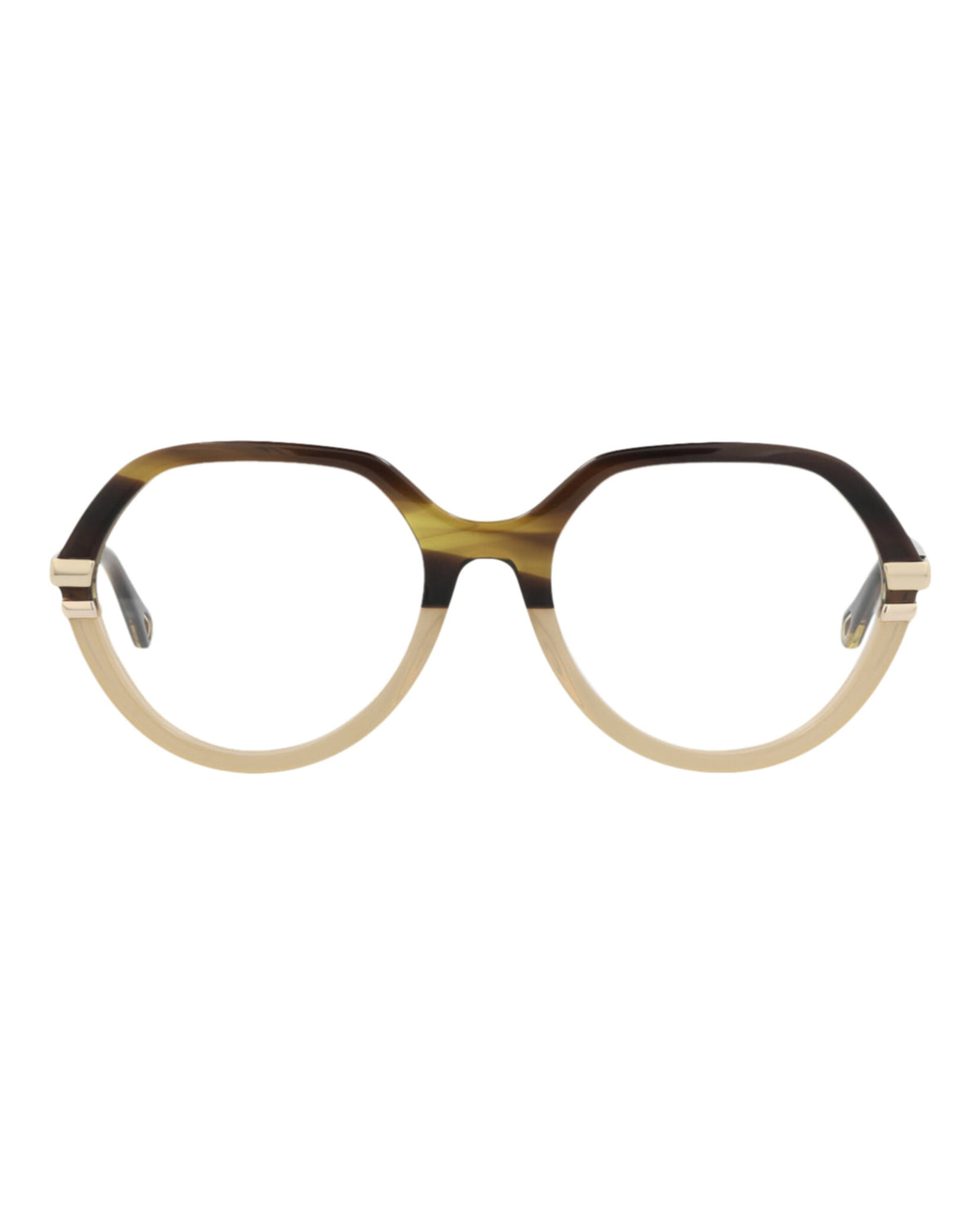 Chloé Womens Round/Oval Havana Havana Transparent Fashion Designer Eyewear